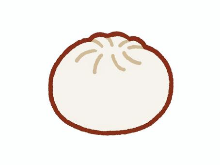 肉まん 肉まん 肉まん,中華まん,食べ物,手書き,あんまん,豚まん,生地,ホットスナック,中華料理,コンビニのイラスト素材