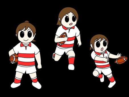 1ラグビー女子 運動,スポーツ,ラグビー,球技,闘球,女子のイラスト素材