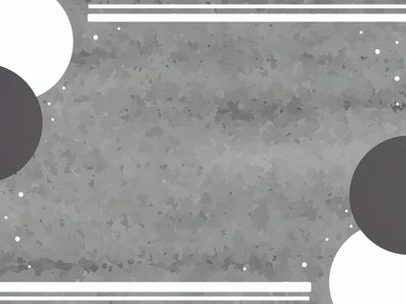 グレイカラーフレーム グレイ,フレーム,水彩風,ぼんやり,太線,丸,点のイラスト素材