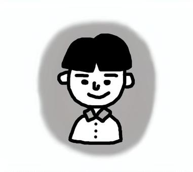 きちんとしている男の子 男の子,シャツ,きちんと,制服,証明写真のイラスト素材