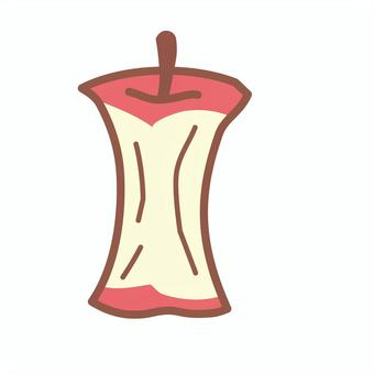 りんごの芯 りんごの芯 りんご,芯,生ゴミ,果物,ツルのイラスト素材