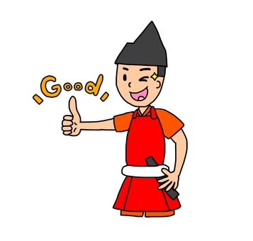 グッドな鎌倉時代の雑兵 雑兵,侍,武士,鎧武者,兵士,戦士,日本,和風,歴史,日本史のイラスト素材