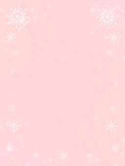 桜色の雪の結晶が舞う淡い冬グラデーション 冬,雪,結晶,背景,桜色,グラデーション,冬背景,クリスマス,冬素材,やさしいのイラスト素材