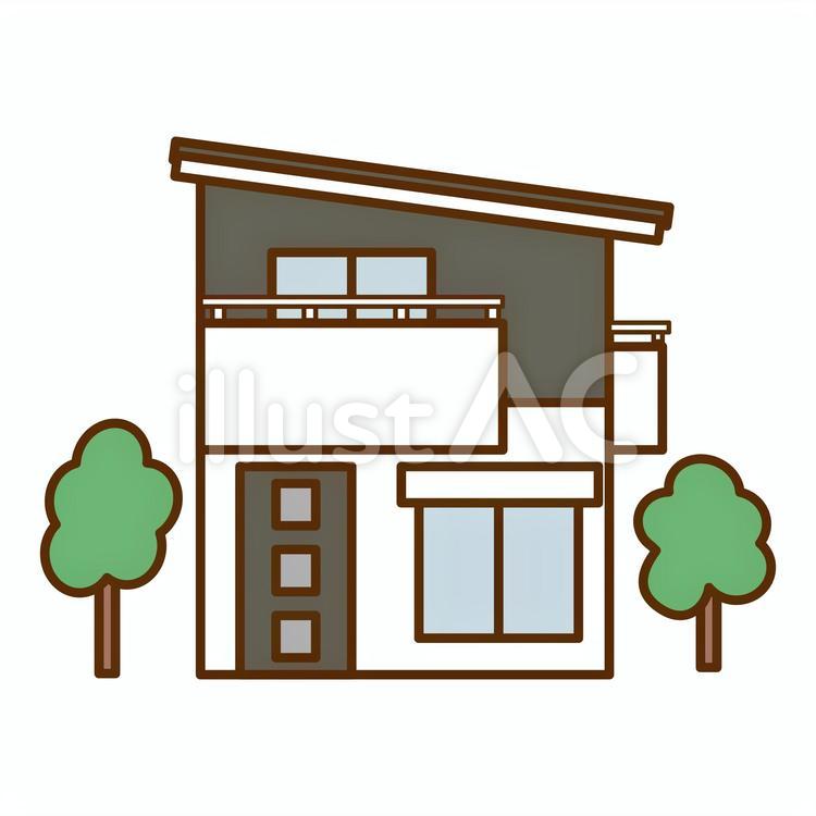 一戸建て 一戸建て,新築,建物のイラスト素材