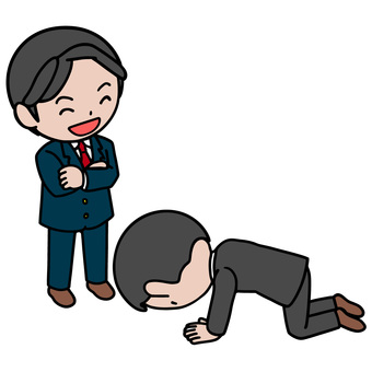 勝ち負けが決まった勝負 勝ち負けが決まった勝負 勝ち,負け,敗者,勝者,明暗,天国,地獄,敗北,勝利,見下すのイラスト素材