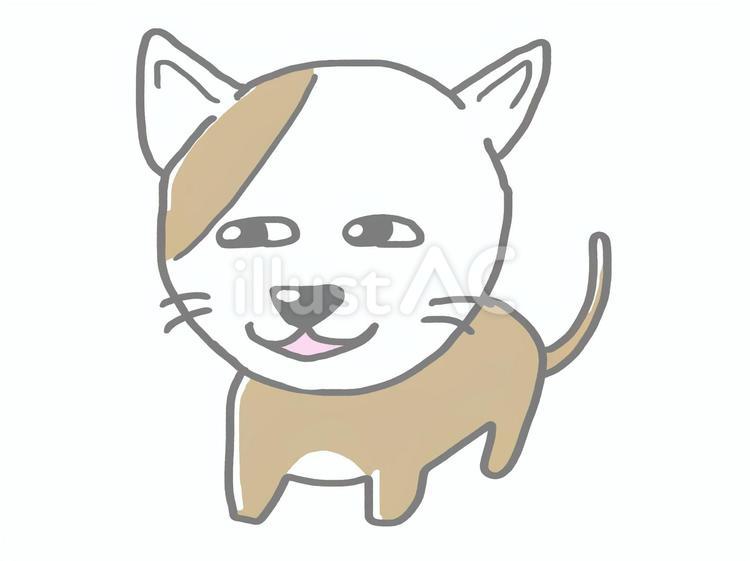 猫のイラスト 猫,シンプル,手描きのイラスト素材