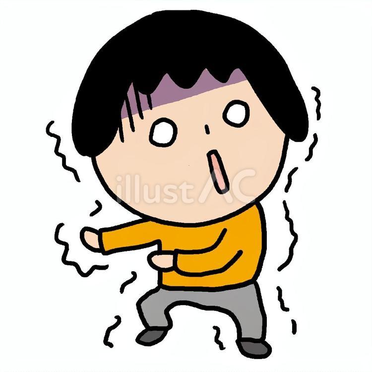 ガクガク震える女性 人物,女性,大人のイラスト素材