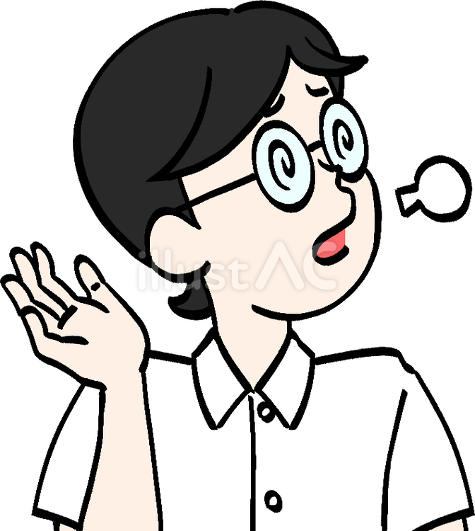 タメ息をつく七三分けの男性 人,人物,人間のイラスト素材