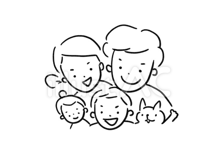 仲良し　家族 家族,楽しい,仲良しのイラスト素材