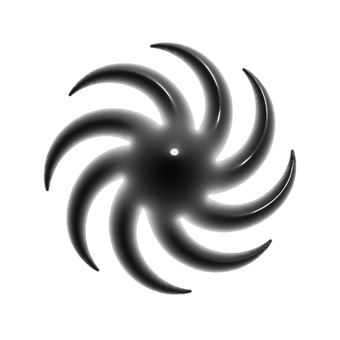 ぷっくりした黒い渦巻の3Dアイコン 渦巻,アイコン,3d,立体,マーク,可愛い,フェミニン,キュート,ぷっくり,サイクロンのイラスト素材