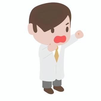 抗議する博士 博士,抗議,主張,意見,科学,研究,知識,怒り,発言,社会のイラスト素材