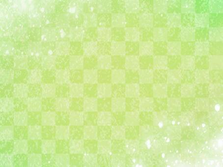 黄緑色（緑系）の市松模様きらめき背景 緑,黄緑,グリーン,市松,模様,和柄,和風,光,きらめき,輝きのイラスト素材