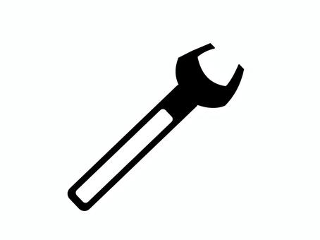 レンチ レンチ,シルエット,修理,組み立て,道具,シンプルのイラスト素材