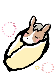 生まれました 仔馬,赤ちゃん,おくるみ,かわいい,馬,午,生まれました,干支のイラスト素材