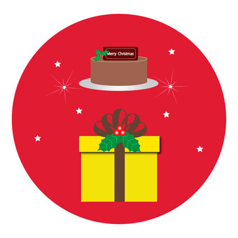 Christmas gift, christmas cake, cake, chocolate cake, JPG and PNG