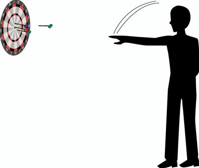 ダーツ狙う ダーツ狙う ダーツ,ゲーム,狙う,的,矢,ボード,遊び,人物,動き,シルエットのイラスト素材