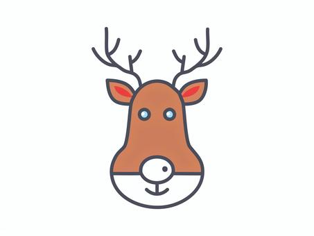 アイコン【トナカイ】2 アイコン【トナカイ】2 アイコン,クリスマス,トナカイ,動物,生き物,素材,デザイン,サンプル,シンボル,マークのイラスト素材
