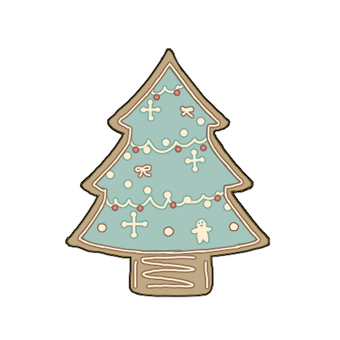 Icing cookie style Christmas tree, , JPG and PNG