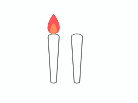 シンプルなろうそく ろうそく,芯,火,炎,灯り,お盆,行事,儀式,燃やす,防災グッズのイラスト素材