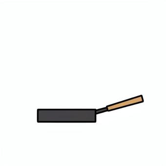 卵焼き器 卵焼き器,玉子焼き器,調理器具,料理,シンプル,デフォルメ,手描き,手書き,イラスト,カットのイラスト素材