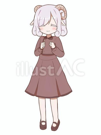 ヒツジの女の子_喜び