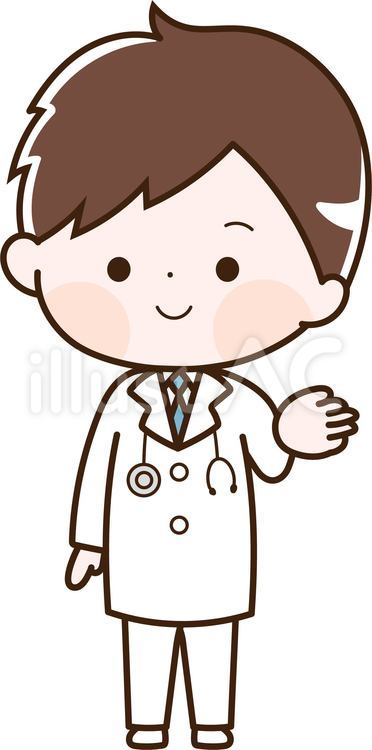 医者、医師、男性医師、案内、こちら 医者,医師,男性のイラスト素材