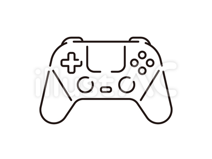 ゲームコントローラーのシンプルイラスト