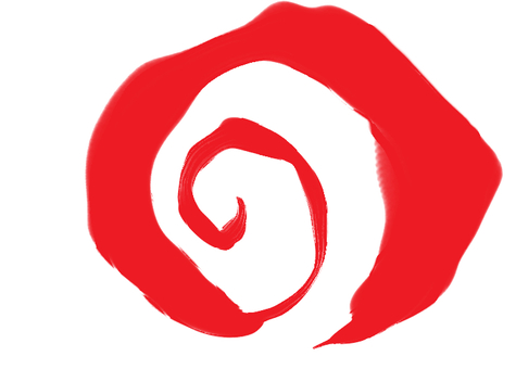 筆で書いた螺旋 筆で書いた螺旋 筆,筆文字,螺旋,渦巻き,和,和風,赤,手書き,手描きのイラスト素材