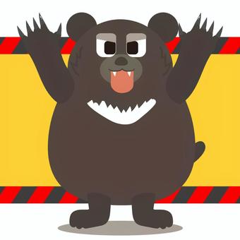 狂暴なツキノワグマに注意 狂暴なツキノワグマに注意 威嚇,殺意,狂暴,ツキノワグマ,熊,くま,クマ,生き物,動物,哺乳類のイラスト素材