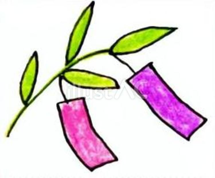 七夕の手描きイラスト 七夕,7月,手描きのイラスト素材