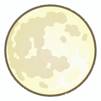 満月 満,月,月見,天文学,かわいい,手描き,イラストのイラスト素材