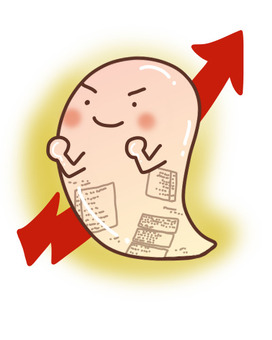 上昇志向が強い、かわいい魂 上昇志向,やる気,決心,魂,ガッツポーズ,たましい,スピリチュアル,スピリット,がんばる,前向きのイラスト素材