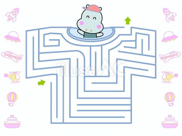 Tシャツの迷路 迷路,tシャツ,かわいいのイラスト素材