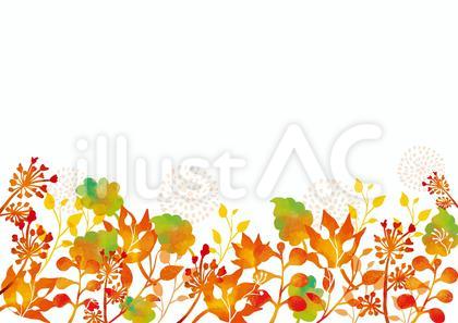 紅葉の北欧風背景素材