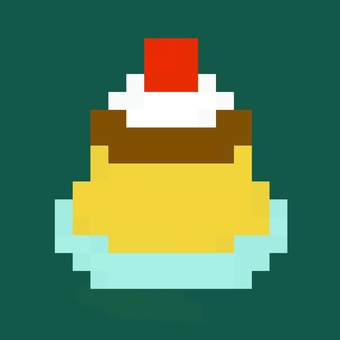 Pudding pixel art, pudding, sweets, food, JPG and PNG