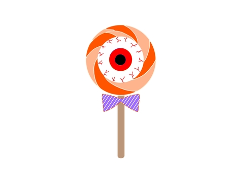目玉キャンディ 目玉,ペロペロキャンディー,ハロウィン,halloween,お菓子,かわいい,こわい,ポップ,おもしろいのイラスト素材