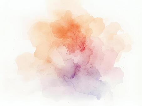滲んだカラフルな水彩、紫ピンクオレンジ色 水彩,絵の具,インク,滲み,カラフル,紫,ピンク,オレンジ,背景,壁紙のイラスト素材