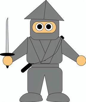 イカ忍者3 イカ忍者3 江戸時代,カッコイイ,時代劇のイラスト素材