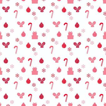 クリスマスシームレスパターン（レッド）