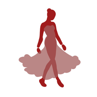 ダンス　タンゴ3 ダンス,タンゴ,ダンサー,体形,ドレス,スタイル,ダイエット,女性のイラスト素材