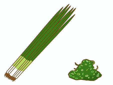 ねぎアイコン(きざみねぎ) ねぎアイコン(きざみねぎ) 野菜,ねぎ,葉物野菜,薬味,かわいい,アイコン,シンプル,手描き,ベタ塗り,食べ物のイラスト素材