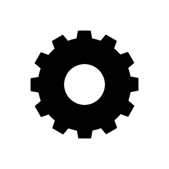 歯車のシルエット 歯車,機械,回る,精密機器,工場,シルエット,シンプル,シンボル,マークのイラスト素材