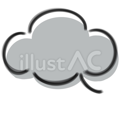雲_吹き出し_影