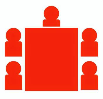 会議シルエット ミーティング,会議,集まり,司会,発言,mtg,人,雑談,話す,会話のイラスト素材