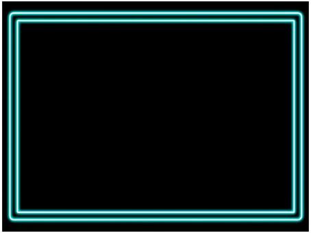 ネオンのフレ−ム ネオン,フレ−ム,ポストカード,メッセージカード,ライトブルー,黒,長方形,シンプル,飾り枠,あしらいのイラスト素材