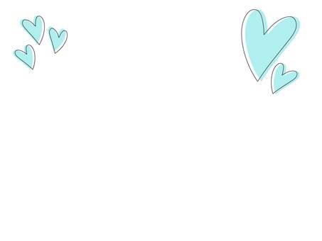 Handwritten blue heart illustration 3, , JPG, PNG and AI