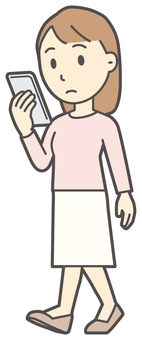  ロングヘア女性-246-全身