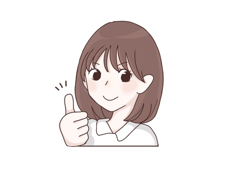 グッドポーズをする女性 グッドポーズ,グッド,ナイス,いいね,女性,人,人物,女の子,かわいい,イラストのイラスト素材