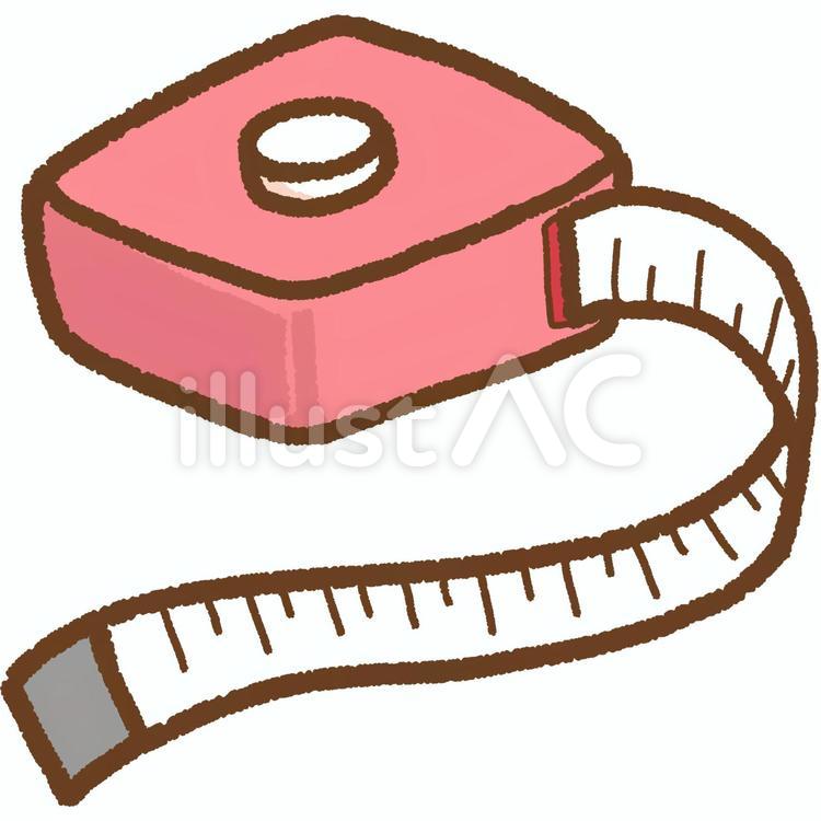ピンクのメジャーのイラストイラスト No 無料イラストなら イラストac