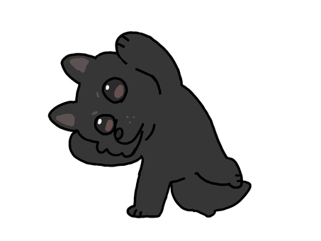 黒い犬3 黒い犬3 黒い犬,犬,動物のイラスト素材